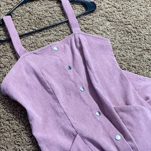 Pink Denim Button-Up Dress